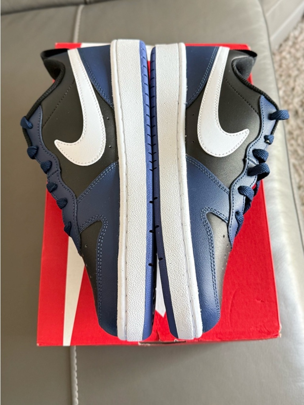 Nike Court Borough Low 2 GS - Midnight Navy/Black Youth Size 6.5Y -Womens 8 NIB